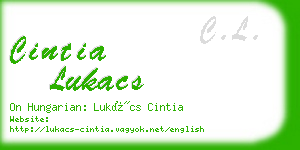 cintia lukacs business card